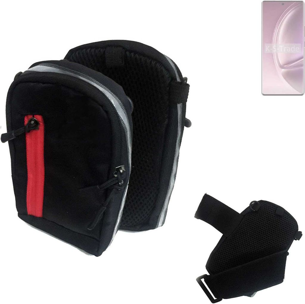 K-S-Trade Outdoor Gürteltasche Holster Umhängetasche kompatibel mit Infinix Zero 40 5G schwarz Handy Tasche Case travelbag Schutz Hülle Handy