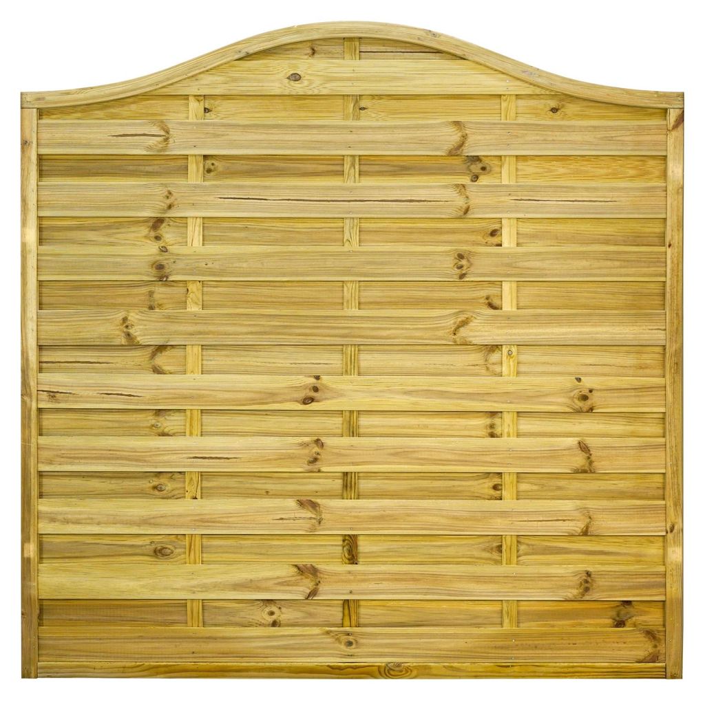 Ligna Gard Dichtzaun Lausanne gebogen 180x180 cm Holzzaun Kiefer Kesseldruckimprägniert 44x44 mm Rahmen
