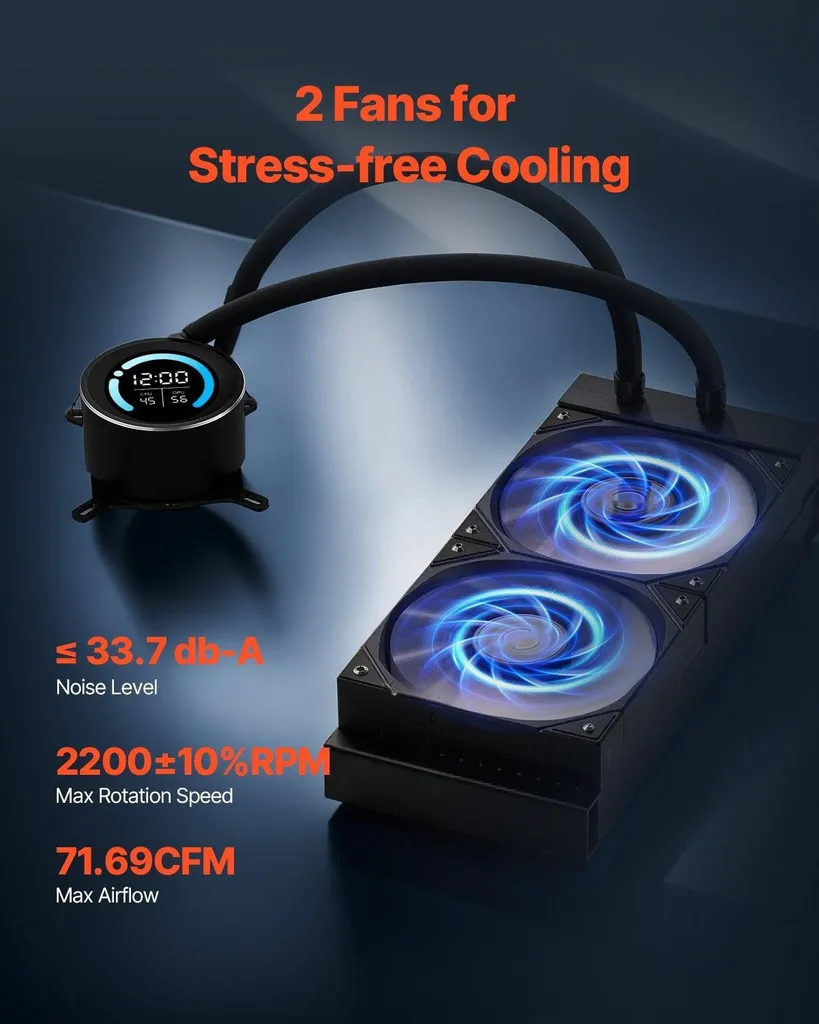 Watercooling CPU pour Socket Intel et AMD - Refroidissement AIO 120mm - 4