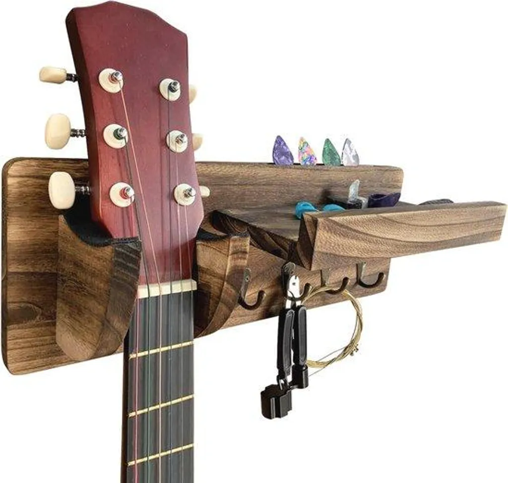 Accroche Guitare Murale en Bois - Idéal pour Studio, Salon et Musiciens