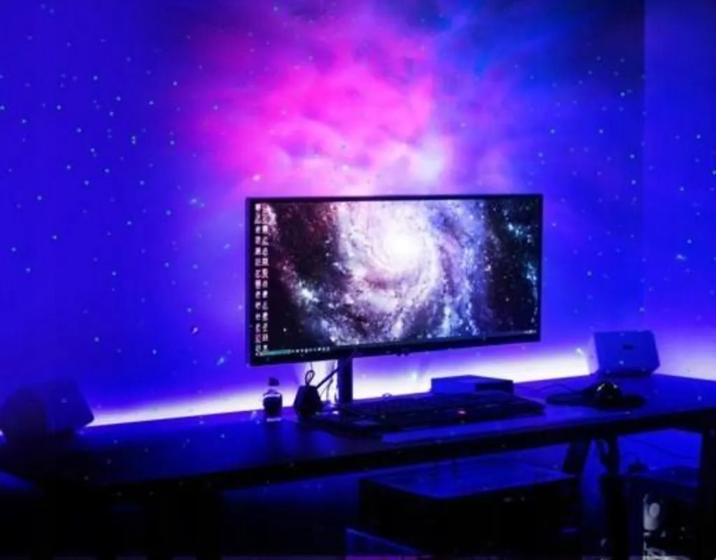 Lampe Projecteur Galaxy Aurora à LED avec Télécommande et Effets Boréals