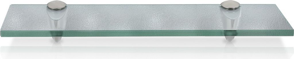 Yakimz Glasregal 60x10x0,8 cm mit Halterung Glasboden Wandregal Badregal Ablage Regal Hängeregal Milchglas
