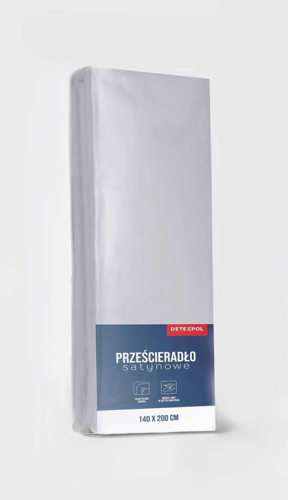 Satin Spannbettlaken 90x200 Mikrofaser Hellgrau