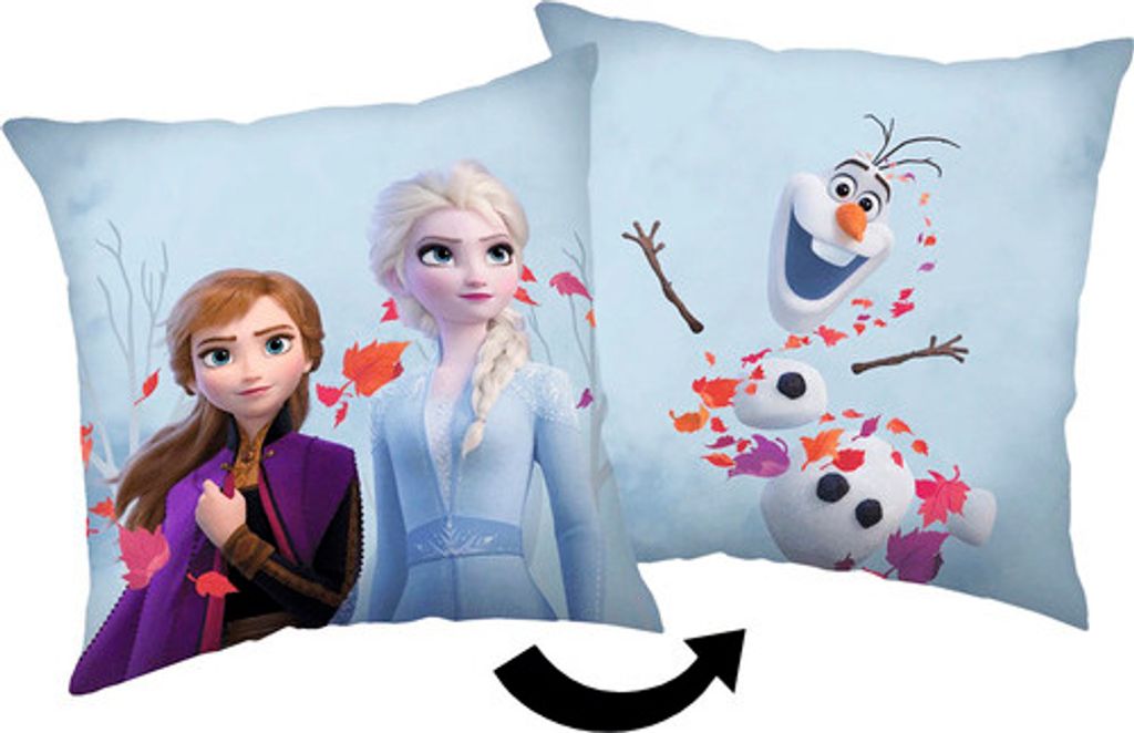 Disney Frozen 2, Anna ELSA Olaf Kissen Kuschelkissen/Dekokissen, 40 x 40 cm