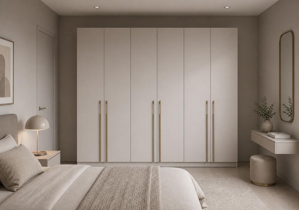 Kleiderschrank 6-türig – moderner Schrank viel Stauraum, Produktbild 