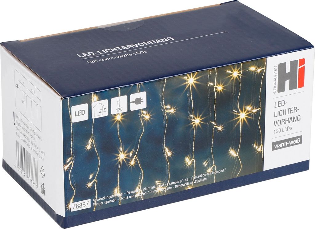 HI 76887 LED světelná síťová opona 120LEDs pro venkovní Obrázek produktu 