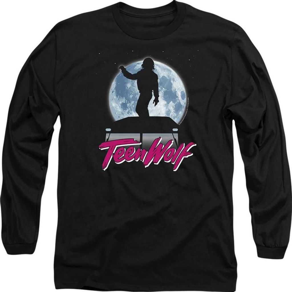 Teen Wolf - T-Shirt für Herren/Damen Uni, Langärmlig TV28260 (XXL) (Schwarz)