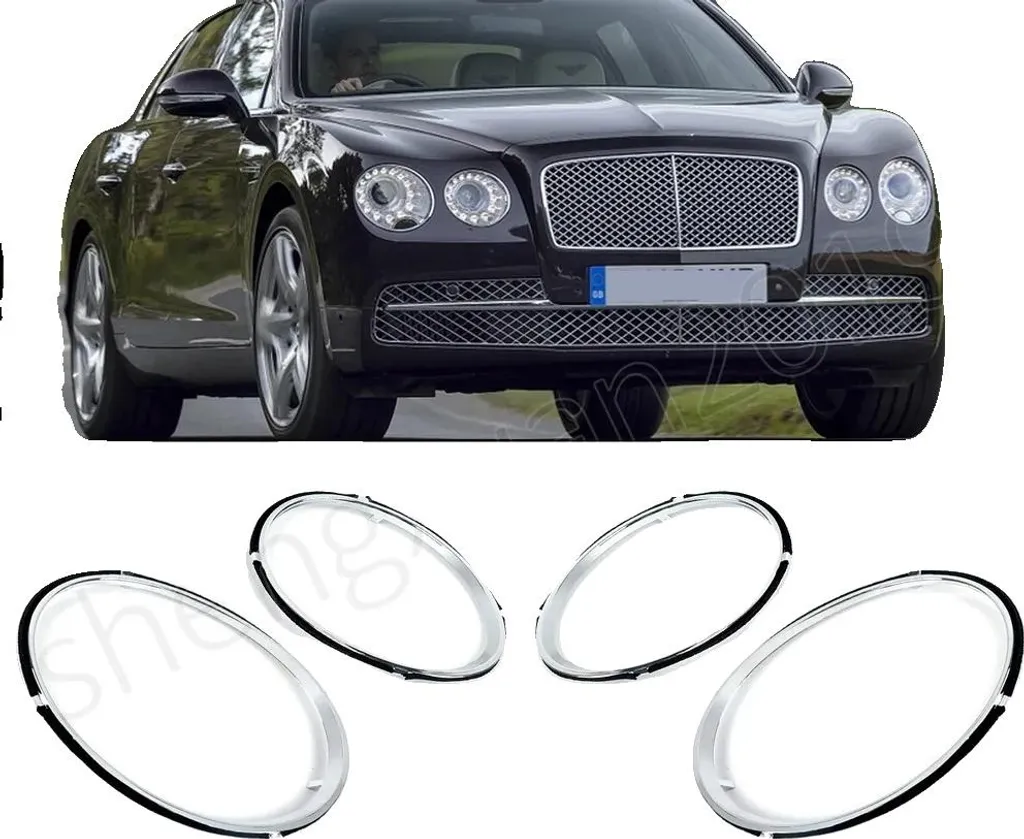 Cadre de Phare Chromé pour Bentley Flying Spur 2014-2019 en ABS