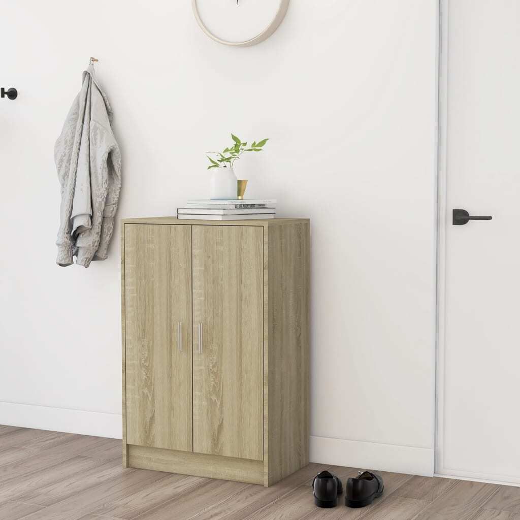 "SALE 2026"Schuhregale - Braun Schuhschrank Sonoma-Eiche 60x35x92cm Holzwerkstoff Stabli Möbel6244751
