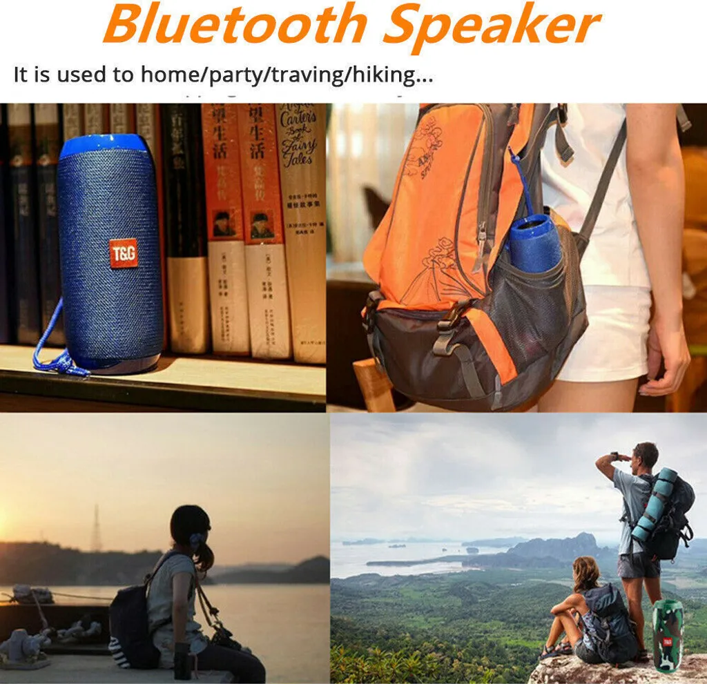Speaker Bluetooth Impermeabile per Casa e Giardino Radio FM USB Nero - 4