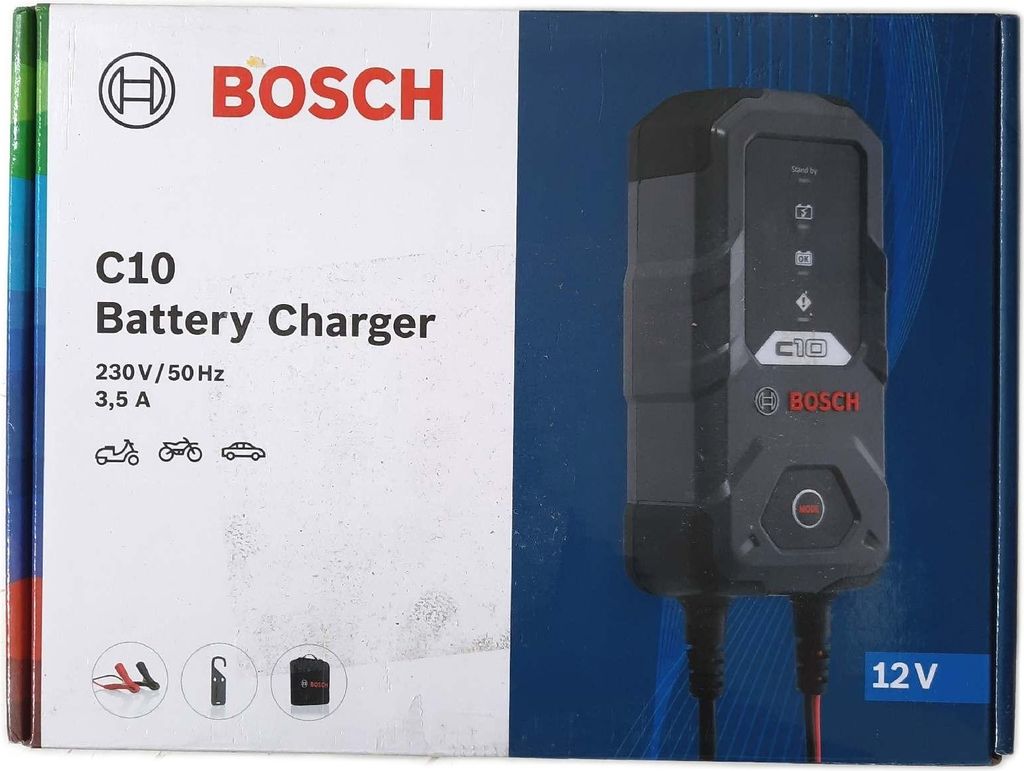 Bosch C10 Batterieladegerät 3,5 Ampere Erhaltungsladungs Funktion Battery Leistungsstark