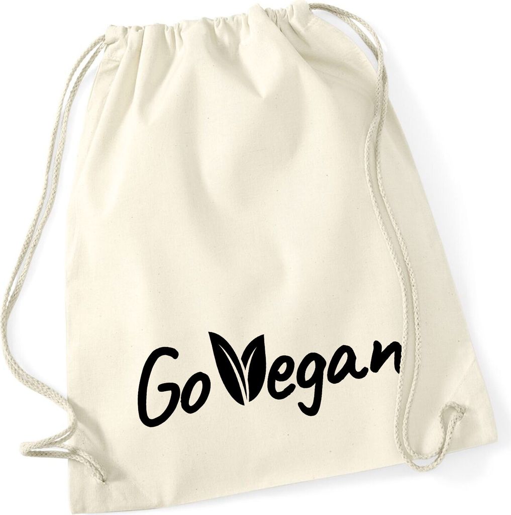 Huuraa Rucksack Go Vegan Blätter Geschenk 12 Liter Natural Baumwolle Go Vegan Accessoire