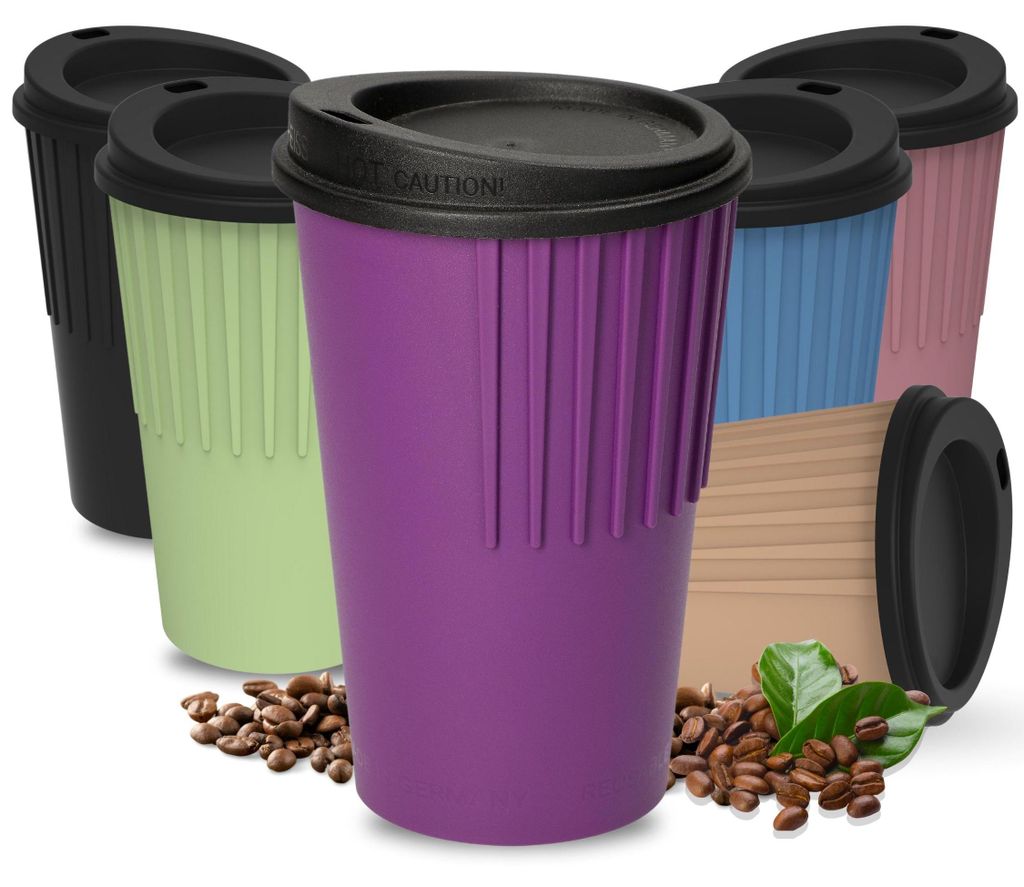 Kaffeebecher to go 300 ml - Becher mit Deckel & Produktbild 