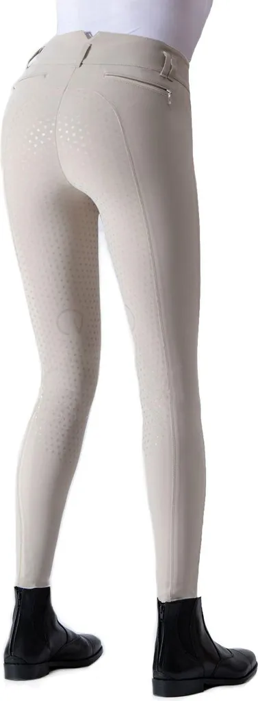 Pantalon d'équitation Dressage à taille haute EGO 7 beige pour femme