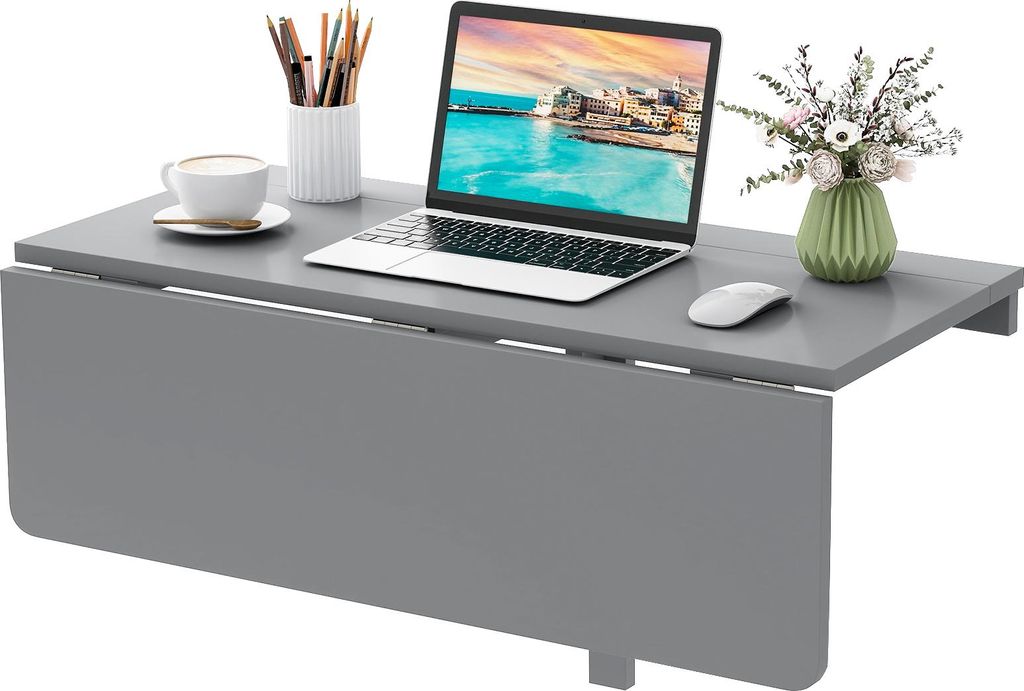 COSTWAY Wandmontierter Klapptisch, 80 x 60 cm, klappbarer Produktbild 