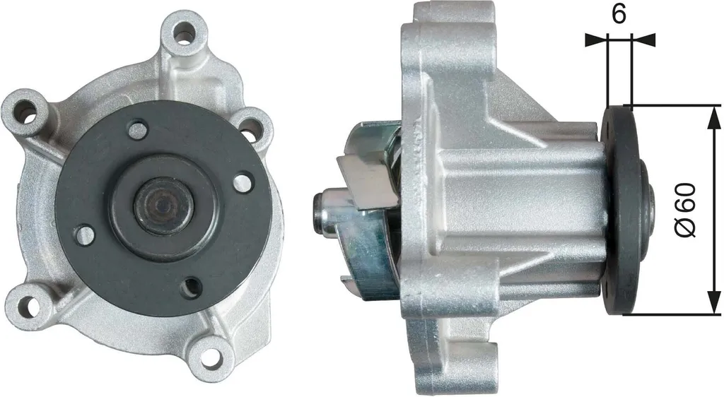 Stop fuite refroidissement : Pompe à eau GATES WP0134 pour Mercedes