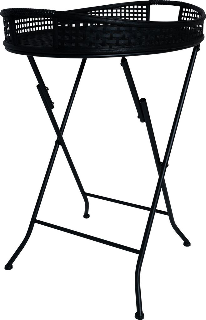 Lesli Living Serviertablett mit Ständer "Levi" Bambus Black 62x43 cm