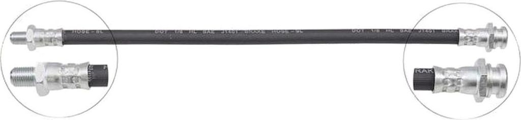 Bremsschlauch 342 mm OUT M10x1.0 INN M10x1.0 A.B.S. für NISSAN