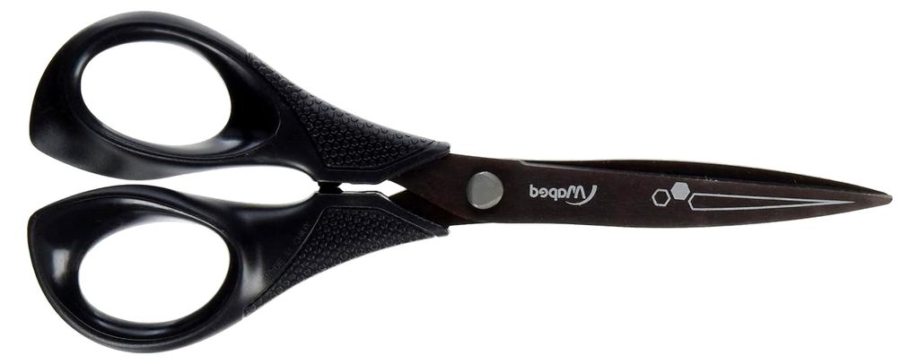 Schere Titanium, 17 cm, asymmetrisch, schwarz