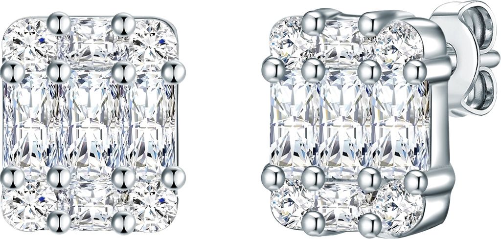 Ohrstecker Sterling Silber Zirkonia weiß