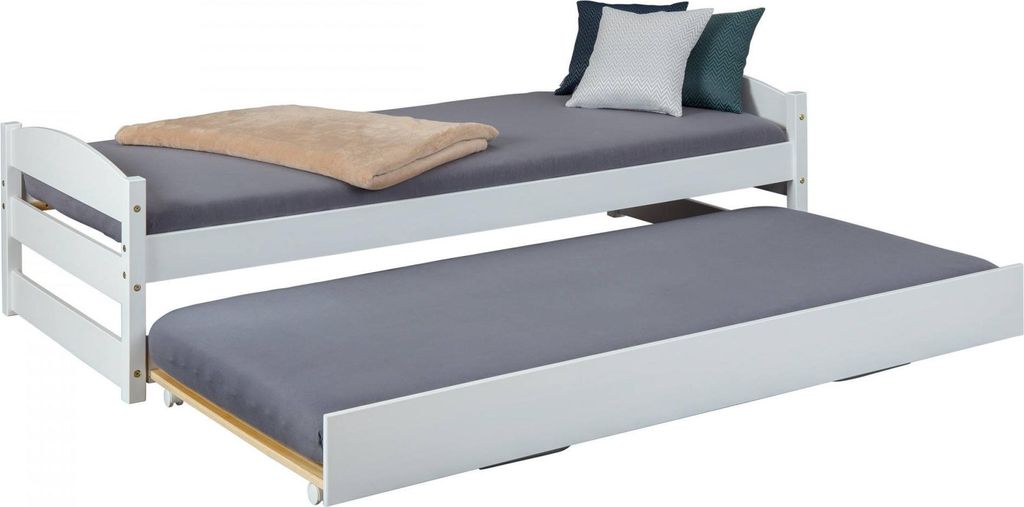 Anaunia - Einzelbett, Weiß, mit Stauraum