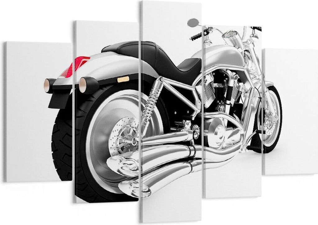 Bild auf Leinwand - Leinwandbild - Chopper Motorrad Chrom - Produktbild 