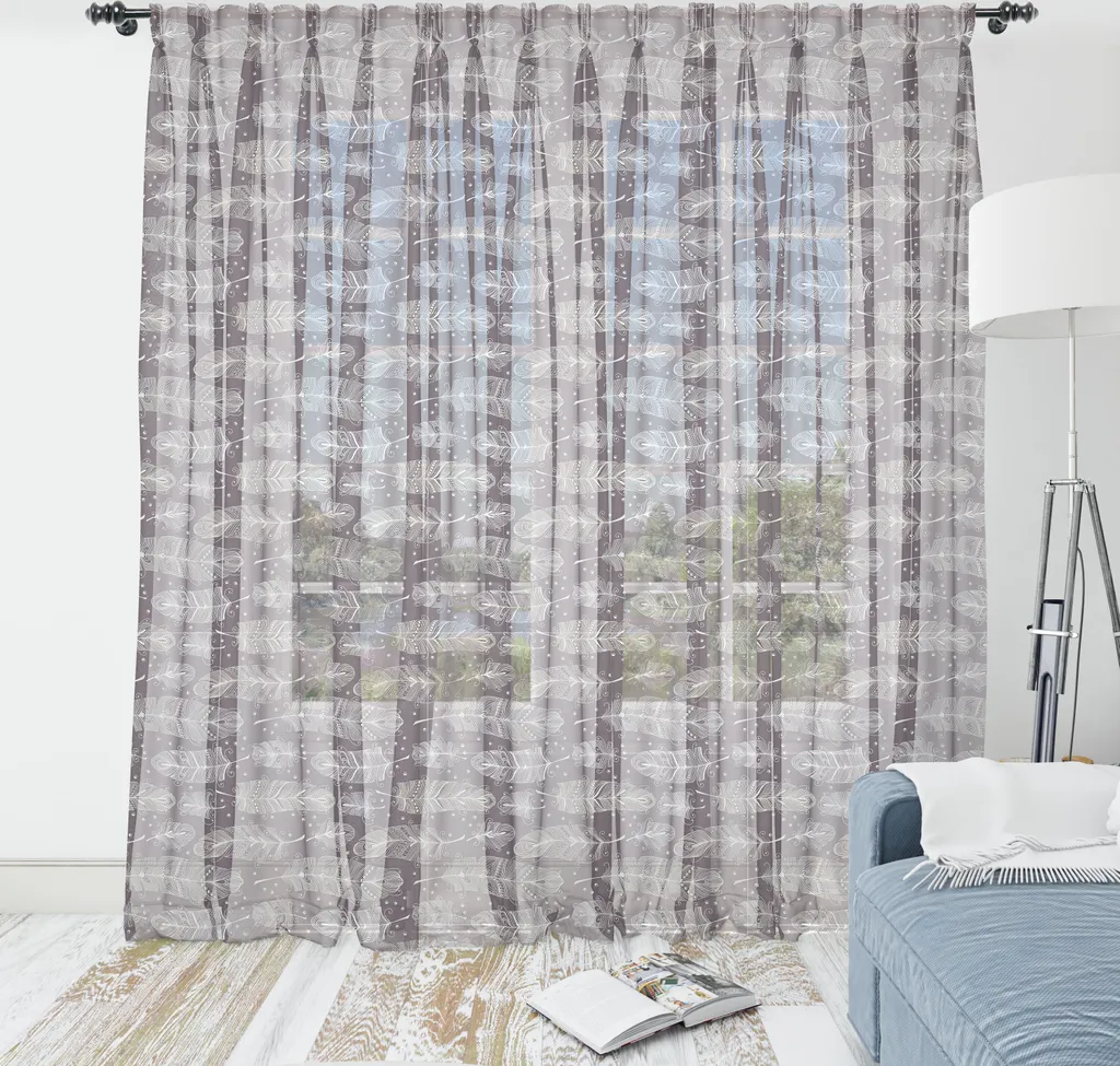 Arazzo Artistico Piume ABAKUHAUS | Tessuto d'Arte Satin Bohemien Malva