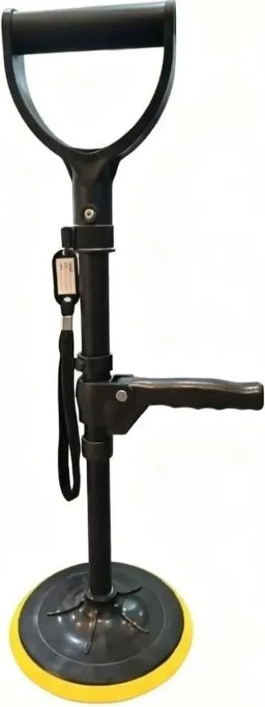 Bastone da Passeggio 2 in 1 con Assistenza Alzata Nero Regolabile