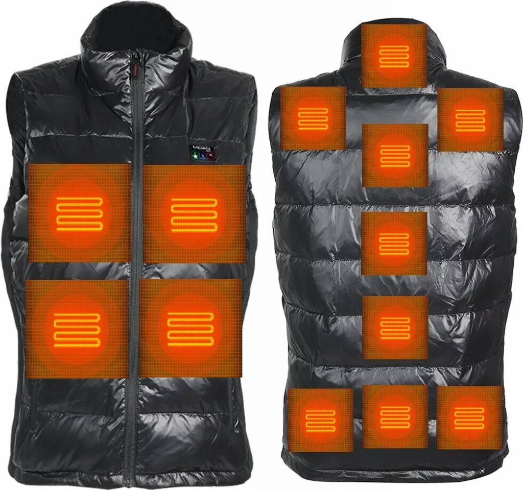 Gilet Riscaldato da Moto e Trekking MIDIAN 13 Zone L - Caldo USB