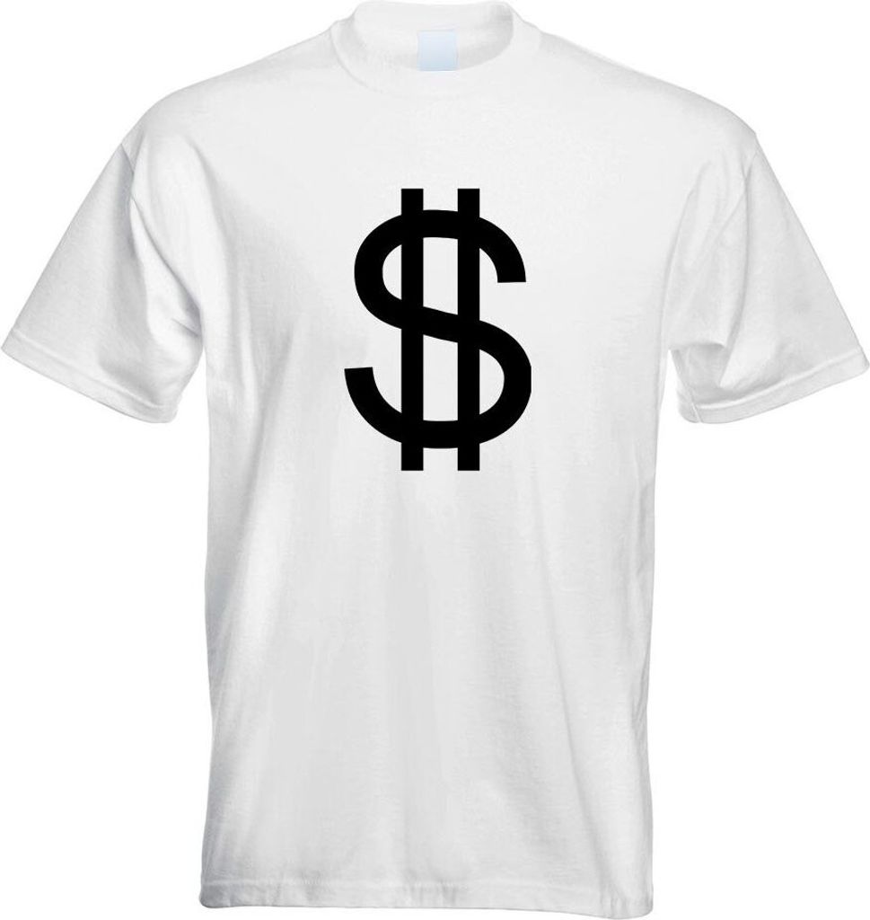 Kiwistar - T-Shirt - Weiss - Dollarzeichen - Dollar Zeichen Motiv Bedruckt Funshirt Design Print - mit Motiv Bedruckt - Funshirt Design - Sport - F...