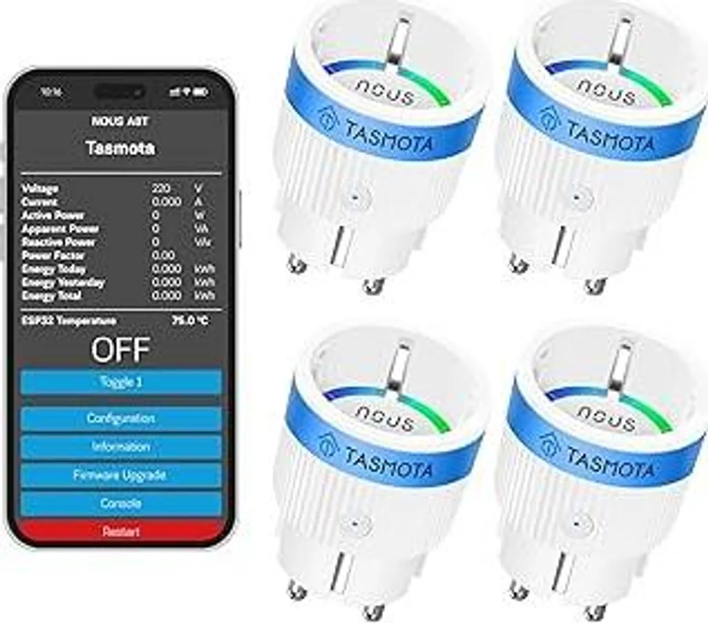 Mini Presa WiFi 10A NOUS A8T Tasmota: Risparmio Energetico con Matter