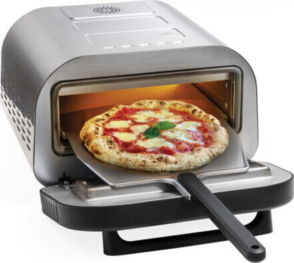 MACOM 884 Pizza-Ofen Schwarz Edelstahl 1700W