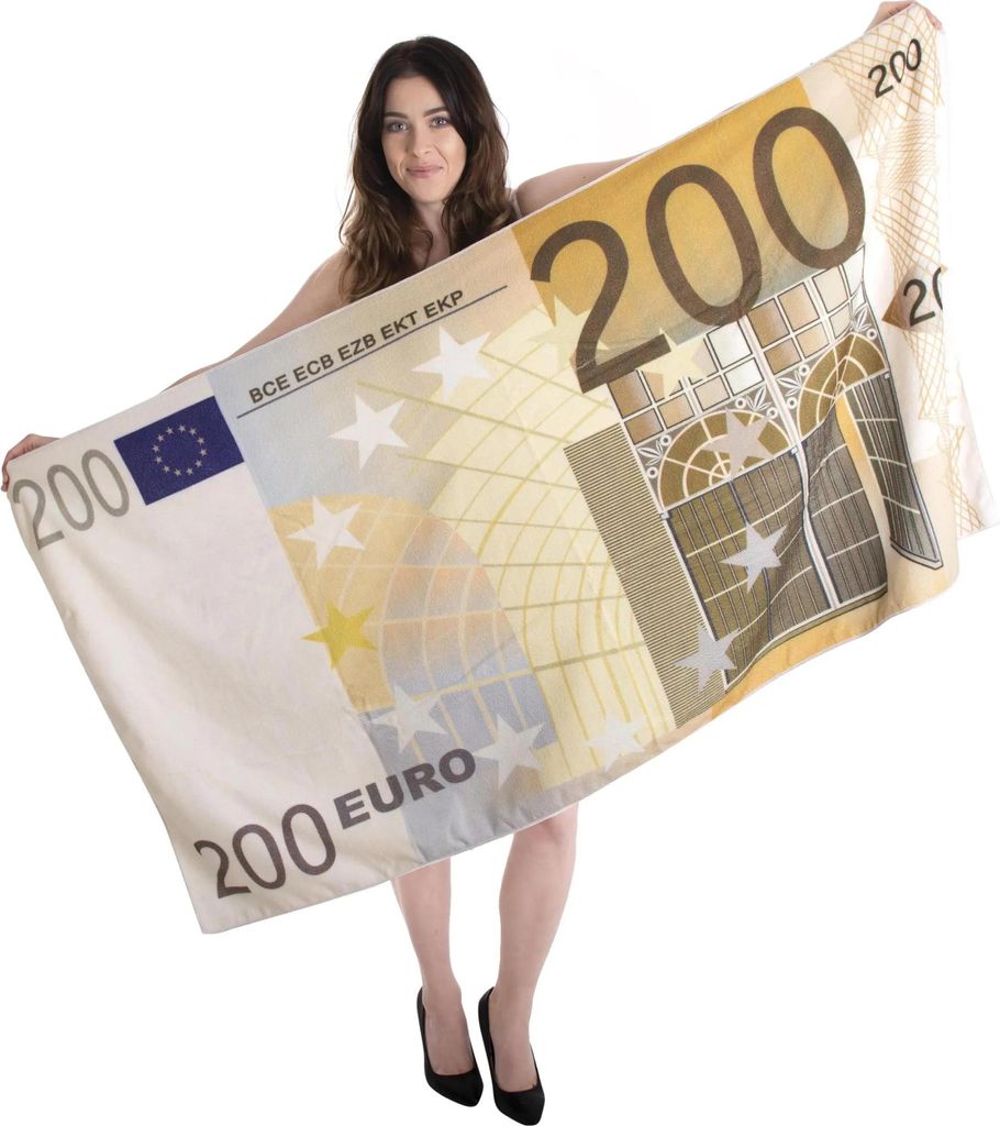 Strandtuch EURO € - 200-Euro-Banknote Produktbild 