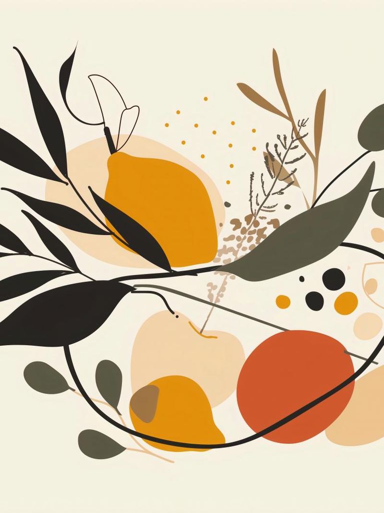 Plakat 15x20cm Botanischer Wirbel