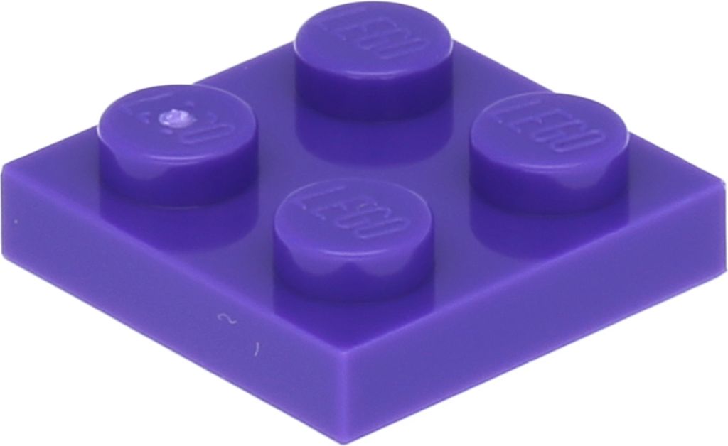 Lego 2x2 Platten 3022 - 100 Stück Dunkles Lila