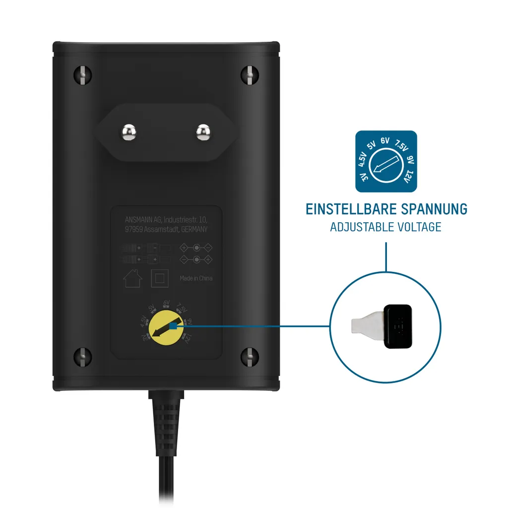 Ansmann APS 1500 Alimentation stabilisée 3V à 12V DC Haute Qualité - 7