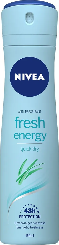 Nivea Fresh Energy Spray 150ml - Deodorante Donna 48h con Lemongrass