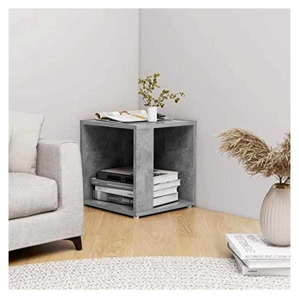 Beistelltisch, grau, Beton, 33 x 33 x 34,5 cm aus Spanplatte
