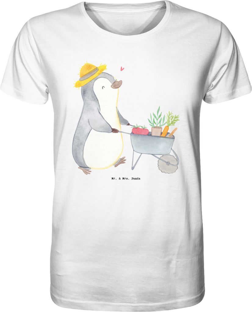 Mr. & Mrs. Panda Shirt Pinguin Gartenarbeit Größe S - Weiß - Geschenk, T-Shirt Herren, Tshirt, Gartenpflege, Herren-T-Shirt, Gärtnern, Urban Ga...
