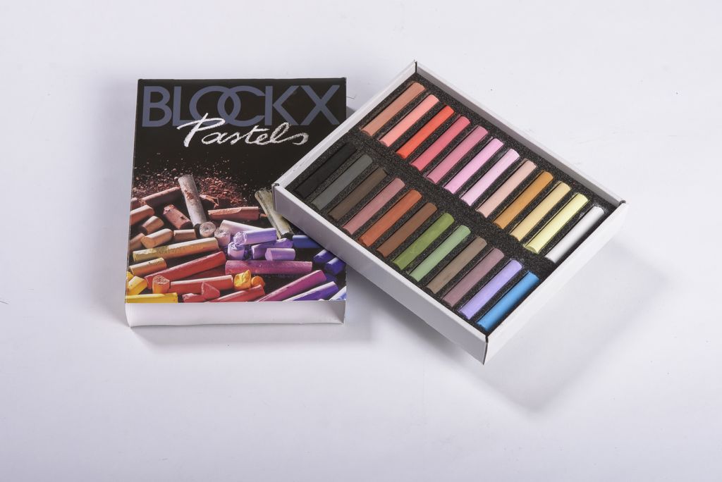 Blockx Box mit 24 Pastellkreiden, 17x21,5cm, Porträt 12924PBXC
