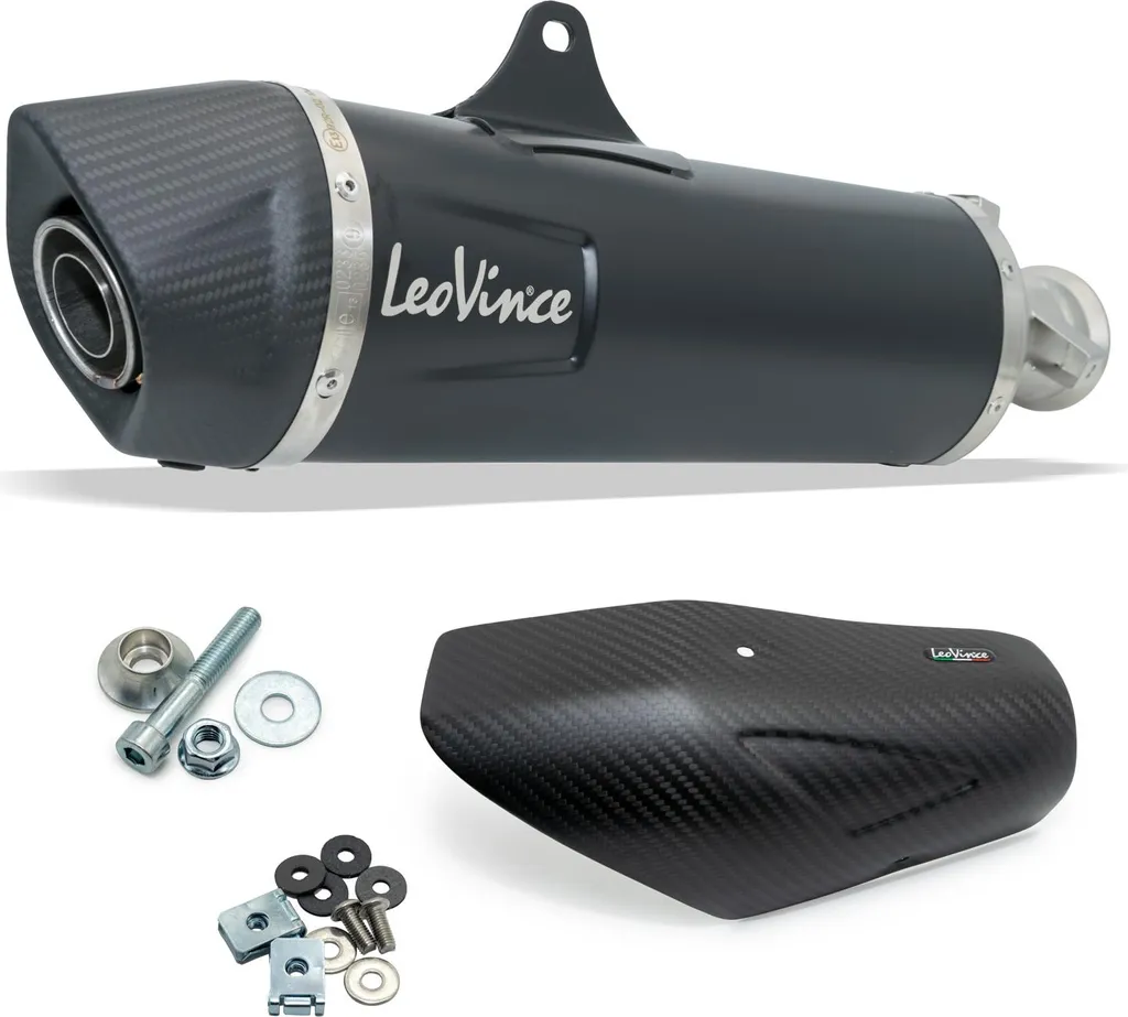 Silencieux Inox Noir LeoVince NERO avec Embout Carbone KTM 1050 1190