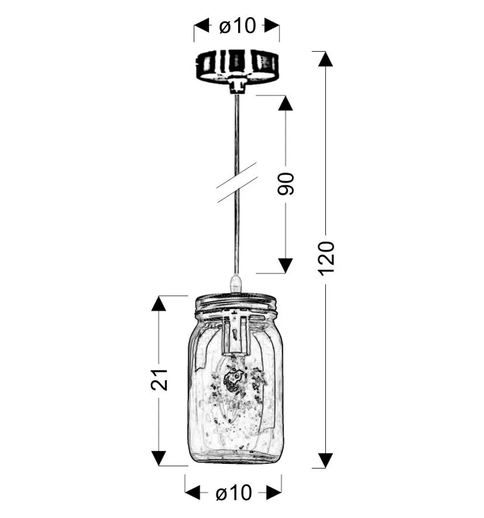 Luminaire Suspendu pour Table à Manger Candellux JARS Chrome Chic