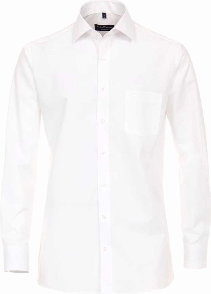 CASAMODA Herren Businesshemd Extralanger-Arm 69er Kent Modern-Fit Weiß 44