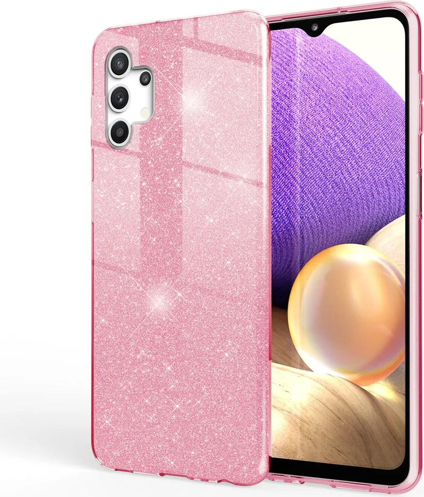 Offerta Cover Glitter Samsung A32 5G NALIA | Rosa Lucido Silicone