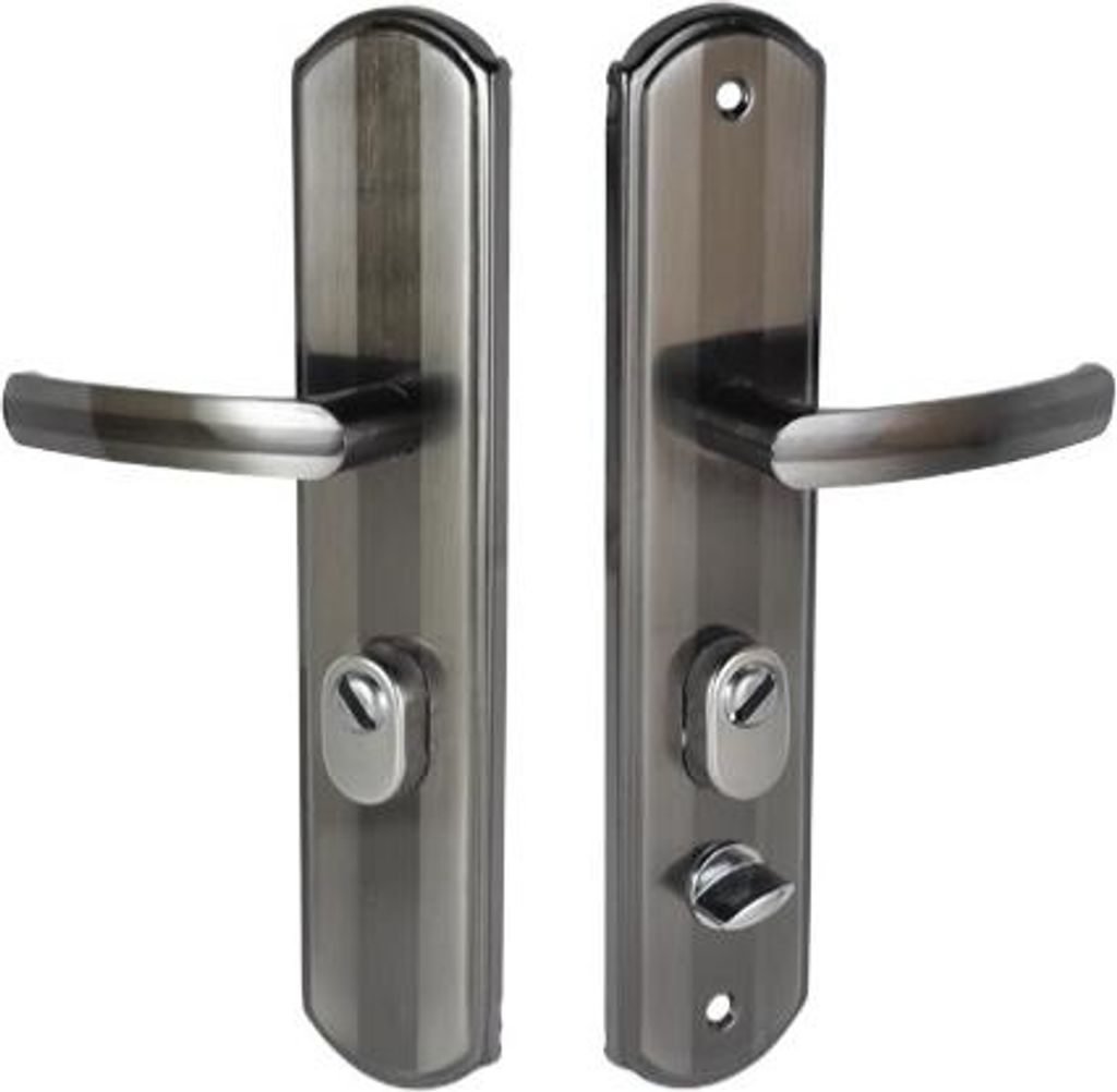 Breiter Griff für chinesische Türen, Nickel brüniert, links, FT-51 (KL BDA2-L), Abstand 68mm