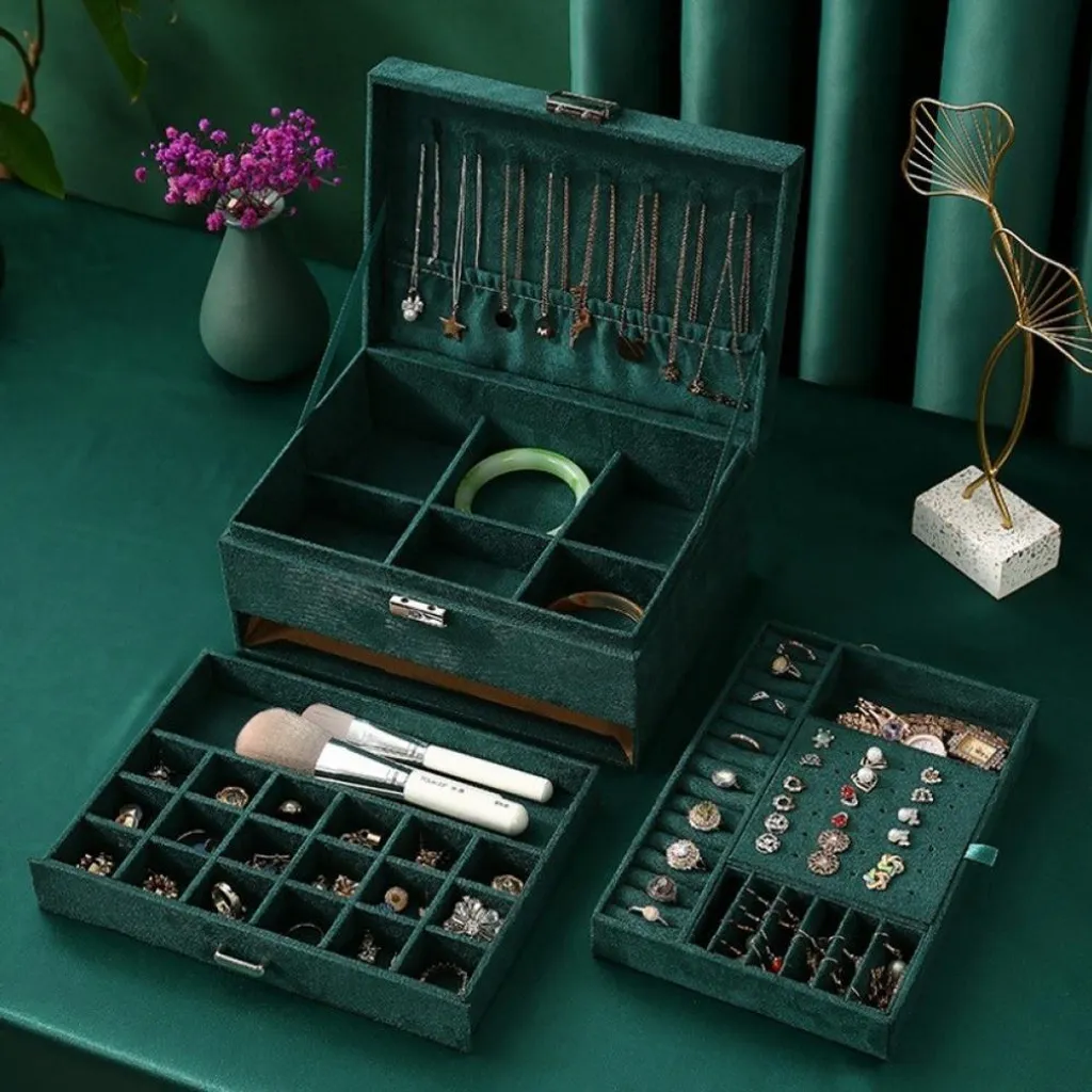 Mallette à bijoux pour le voyage et le rangement de table de nuit - 2