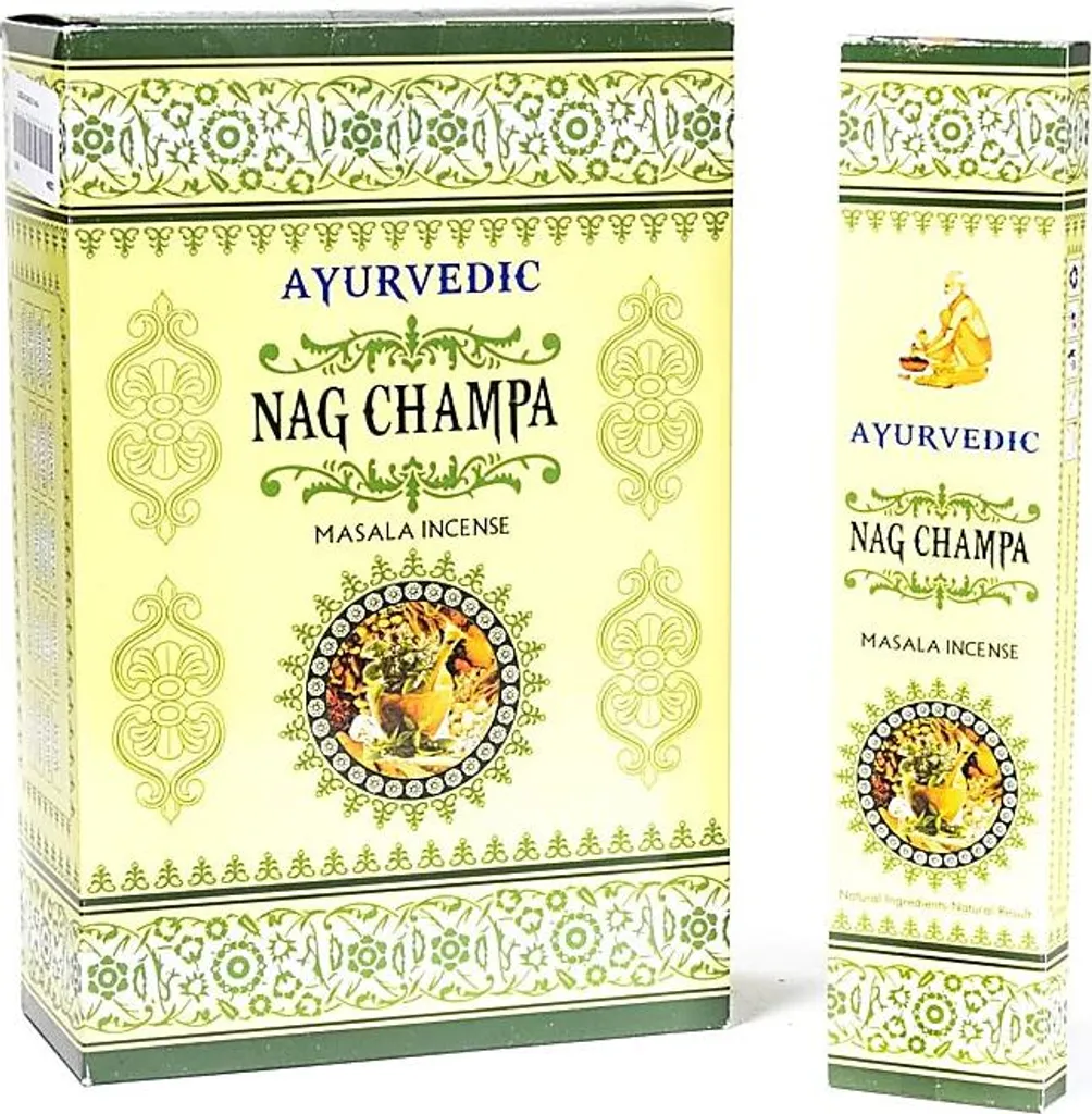 Encens en Bâtonnets Nag Champa Traditionnel - Masala Ayurvédique 15g