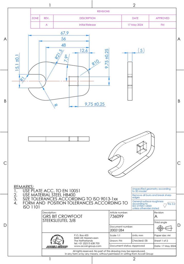 Hahnenfußsteckschlüssel 3/8 Zoll - Babboe Fahrrad Werkzeug für Reparatur und ...