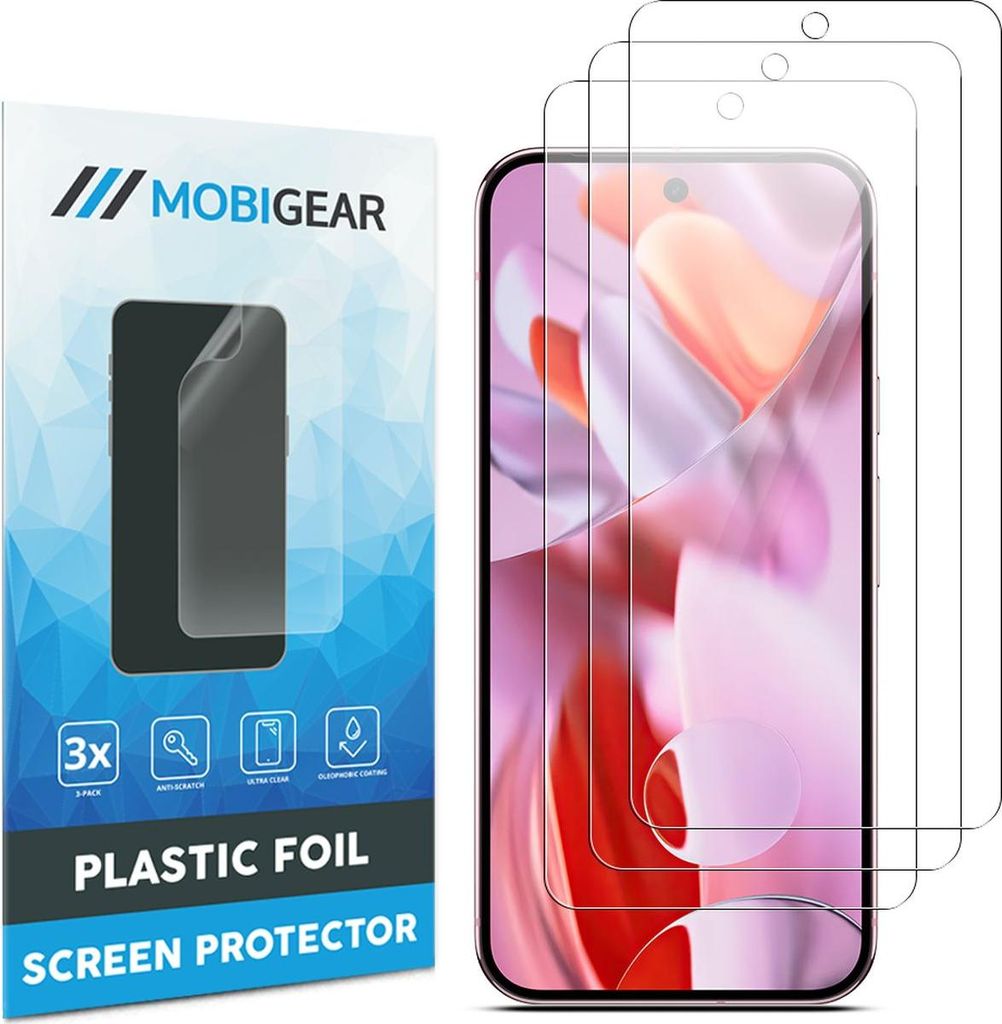 Mobigear Google Pixel 10 Displayschutz Schutzfolie - Hüllenfreundlich (3er Pack)