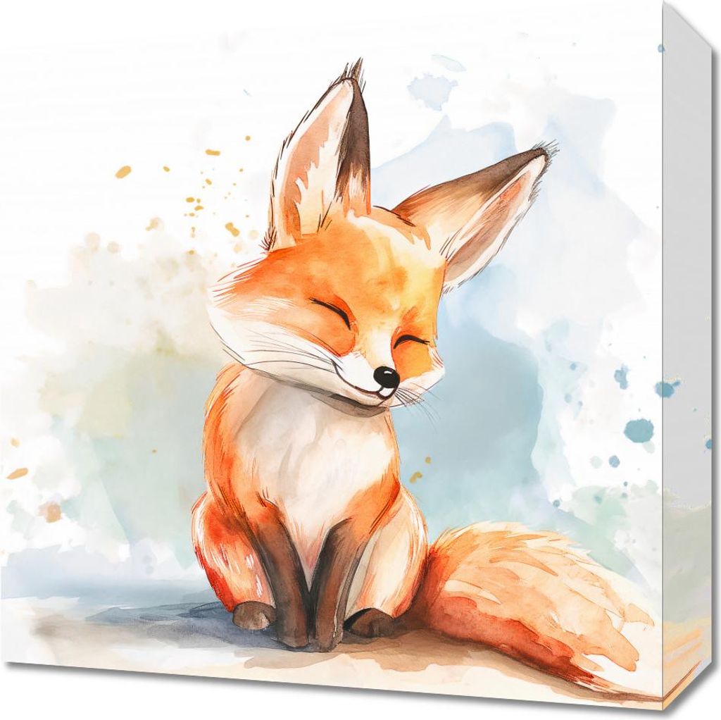 Bild 40x40cm Zufriedener Fuchs
